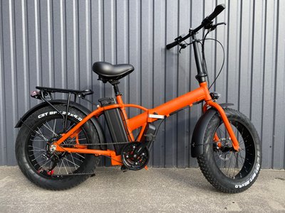 Електро-фетбайк EBIKE FAT 20″ 48V 750W LCD orange Air e-bike fat 750w orange фото
