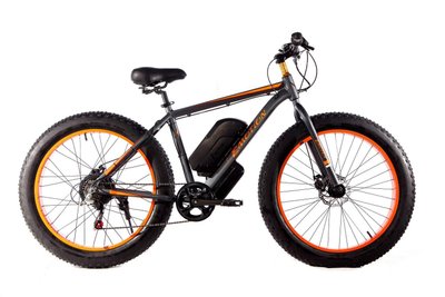 Електровелосипед фетбайк E-motion Fatbike GT 48V 16Ah 1000W сіро-помаранчевий EFAT-GT48151000SP фото